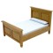 Dolls House Oak Panelled Double Bed Modern Miniature Bedroom Furniture 1:12