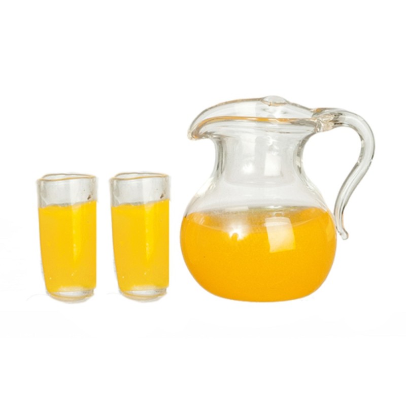 Dolls House Jug & Glass of Orange Juice Miniature Kitchen Accessory