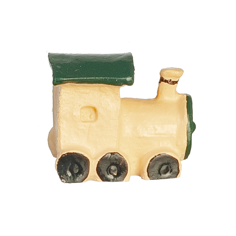 Dolls House Cream Boys Toy Train Miniature Locomotive Nursery Shop Accessory