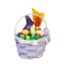 Dolls House Purple Easter Basket with Chocolate Bunny Miniature 1:12 Accessory