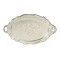 Dolls House Oval Silver Serving Tea Tray Miniature Dining Room Accessory