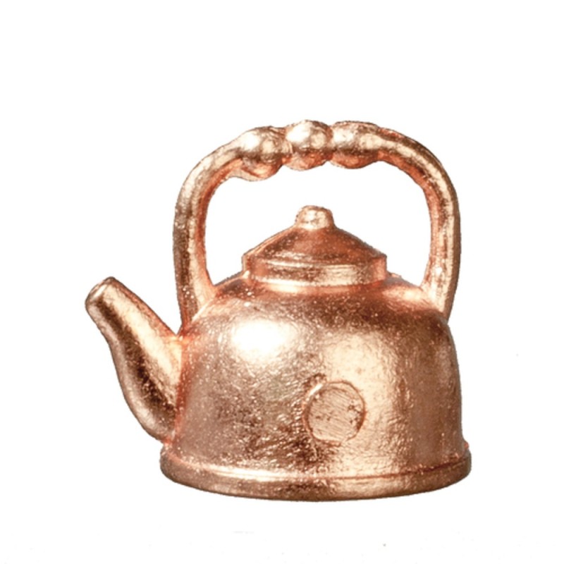Dolls House Copper Kettle Miniature Teapot 1:12 Scale Metal Kitchen Accessory