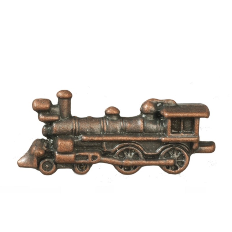 Dolls House Bronze Boys Toy Train Miniature Locomotive Nursery Shop Accessory