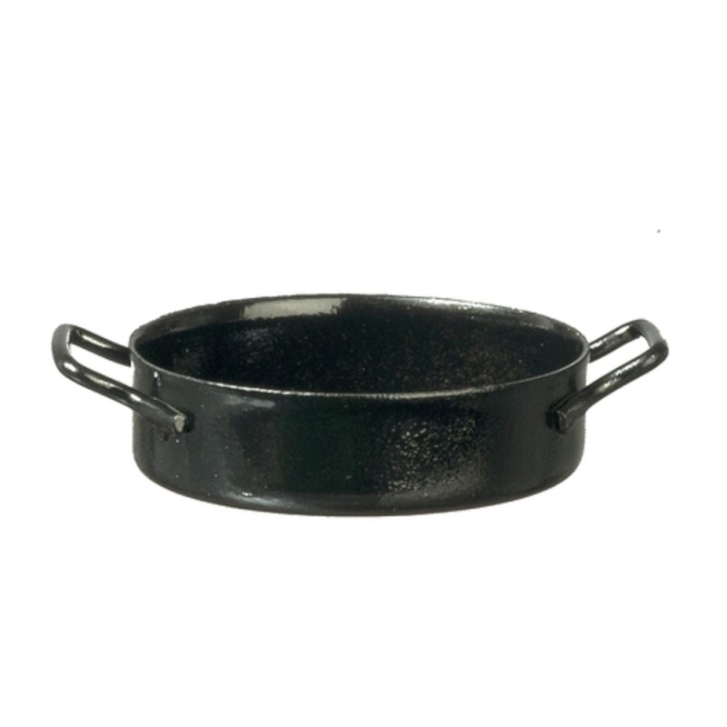 Dolls House Black 2 Handled Frying Pan Miniature Kitchen Cooking Accessory 1:12