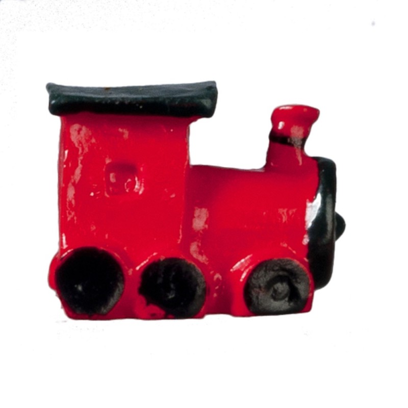 Dolls House Red Boys Toy Train Miniature Locomotive Nursery Shop Accessory 1:12