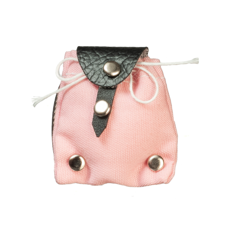 Dolls House Pink Backpack Modern Bag Miniature School Bedroom Accessory 1:12