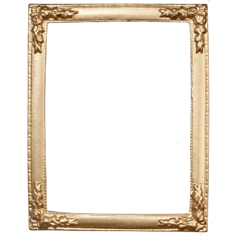 Dolls House Large Empty Gold Picture Frame Miniature Ornate Painting Accessory