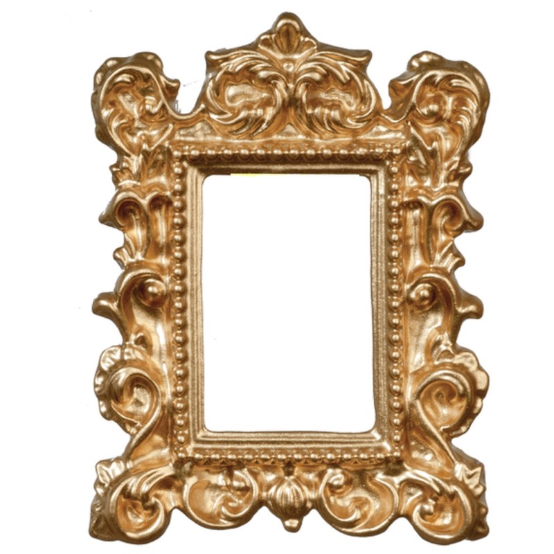 Dolls House Empty Ornate Gold Picture Frame Medium 1:12 Miniature Accessory