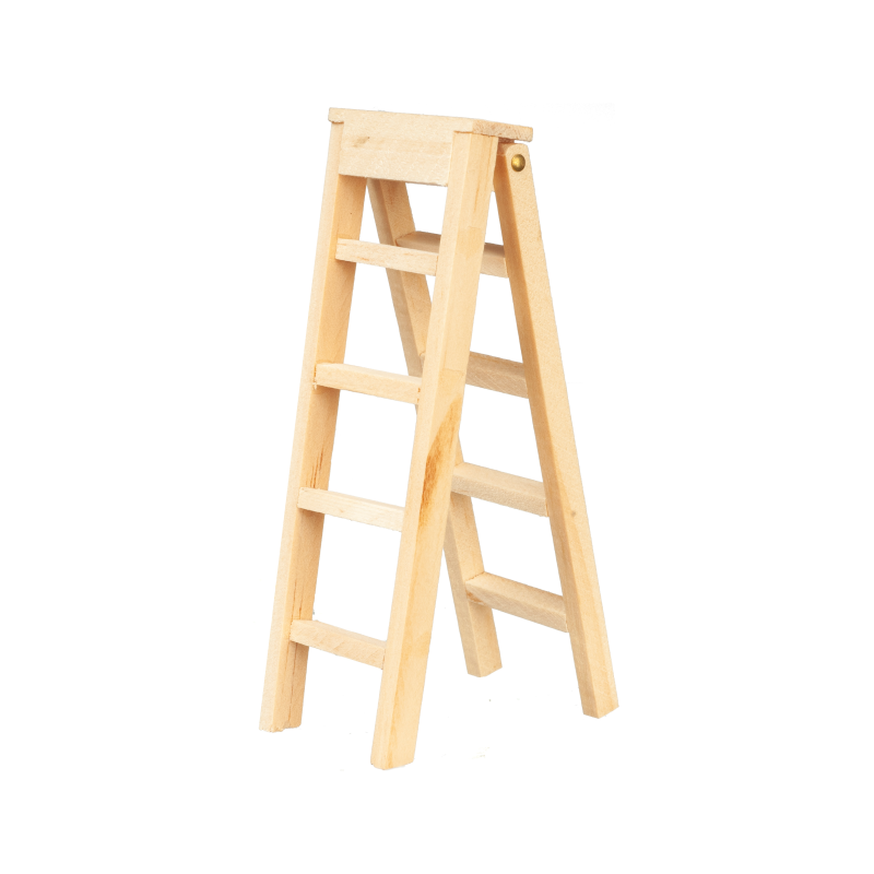 Dolls House Large Set of Step Ladders Miniature Wooden Garden Accessory 1:12