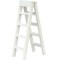 Dolls House Large Set of Step Ladders Miniature White Garden Accessory 1:12
