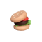 Dolls House Ham Beef Burger Fast Food Take Away Miniature Cafe Accessory 1:12