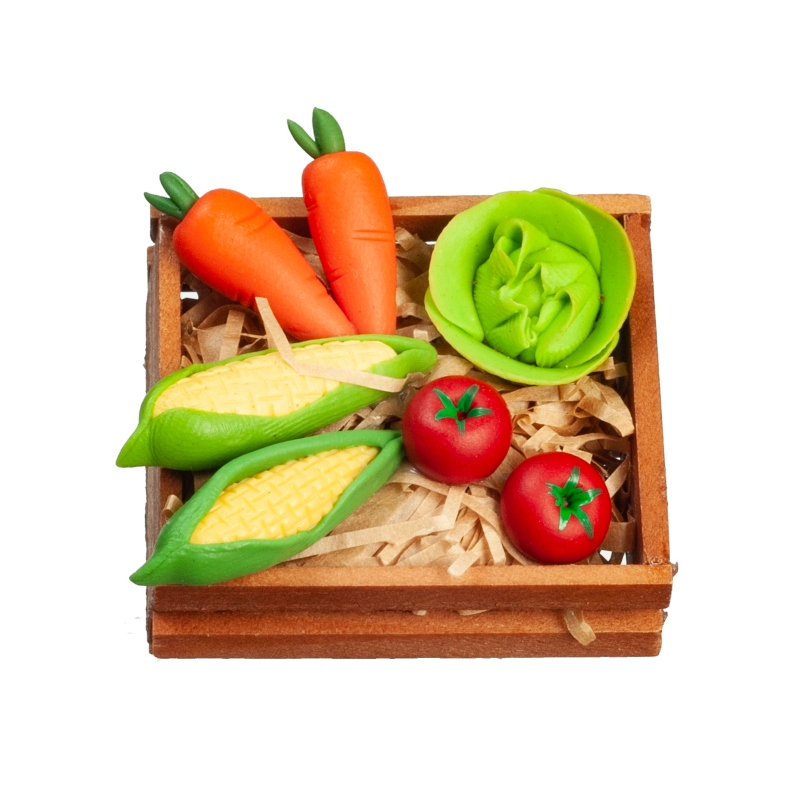 Dolls House Crate of Vegetables 1:12 Kitchen Greengrocers Food Shop Accessory