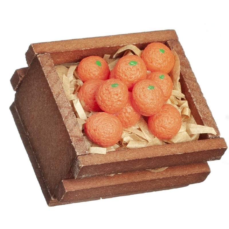 Dolls House Box Crate of Oranges Miniature Greengrocers Shop Accessory 1:12
