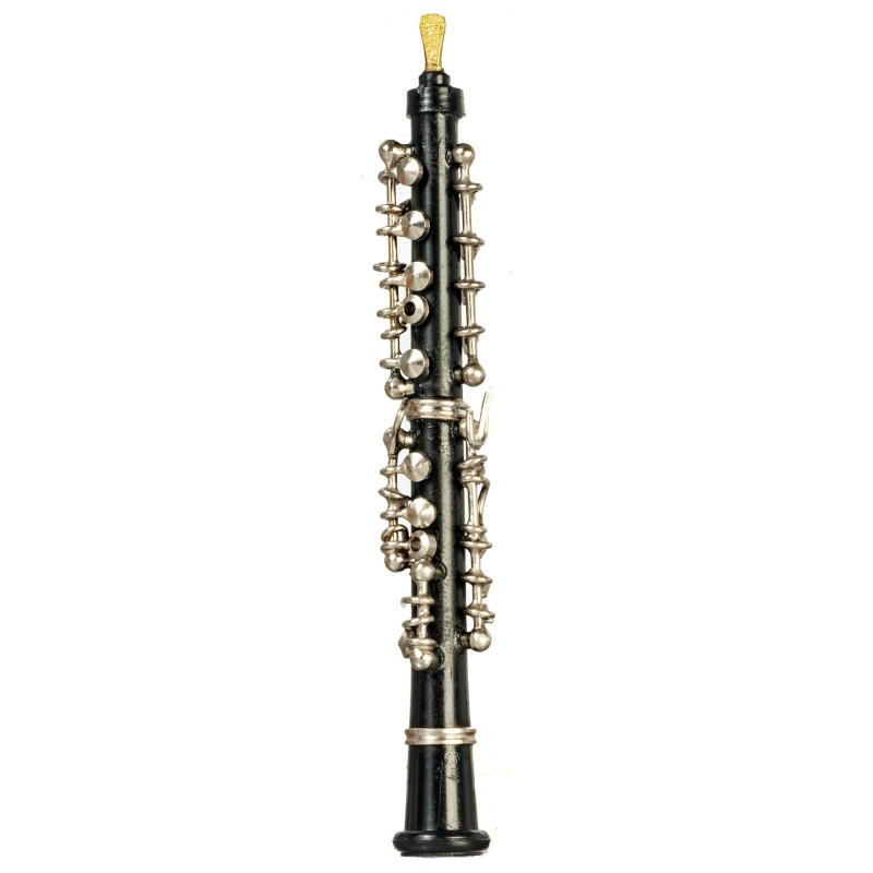 Dolls House Oboe Black Large Miniature Music Room School Instrument 1:12