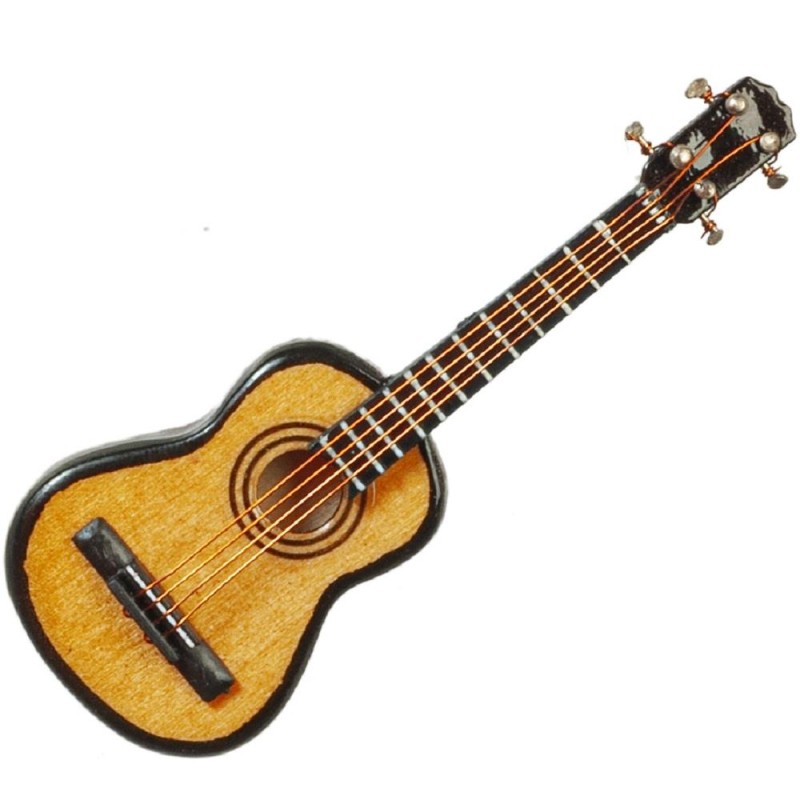 Dolls House Guitar Classical Miniature Music Room School Instrument 1:12 Scale