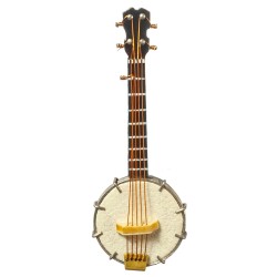 Dolls House Banjo Cream Miniature Music Room School Instrument 1:12 Scale Dolls House Banjo Cream Miniature Music Room School Instrument 1:12 Scale