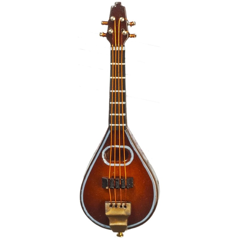 Dolls House Mandolin Wooden Miniature Music Room School Instrument 1:12 Scale