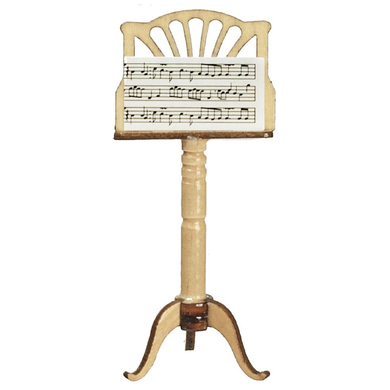 Dolls House Music Stand Oak Miniature Music Room School Instrument 1:12