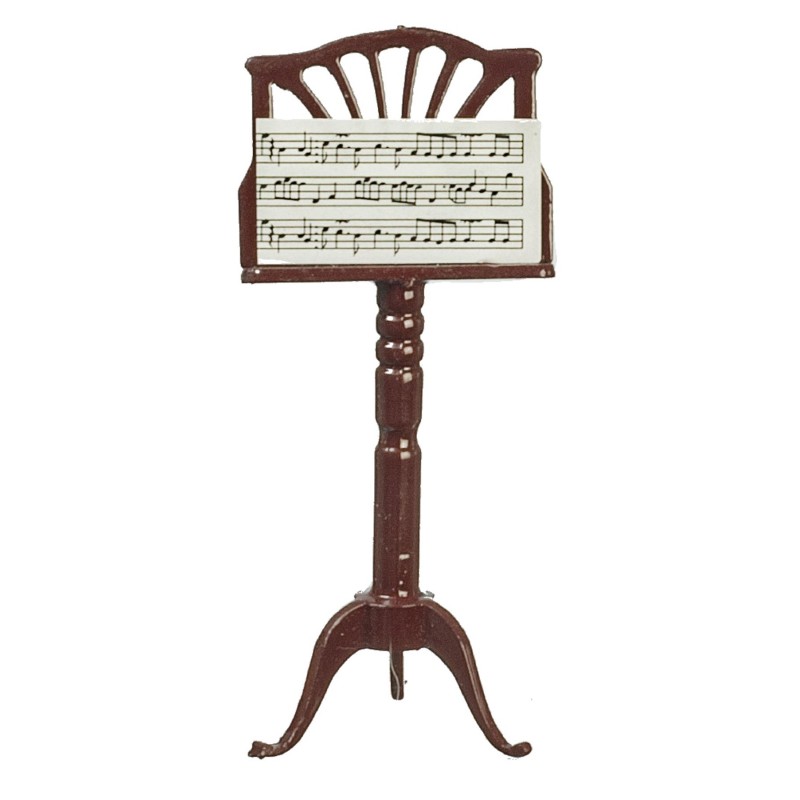 Dolls House Music Stand Mahogany Miniature Music Room School Instrument 1:12