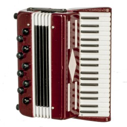 Dolls House Accordion Red Miniature Music Room School Instrument 1:12 Scale Dolls House Accordion Red Miniature Music Room School Instrument 1:12 Scale