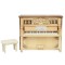 Dolls House Upright Piano Cream & Stool Miniature Music Room School Instrument