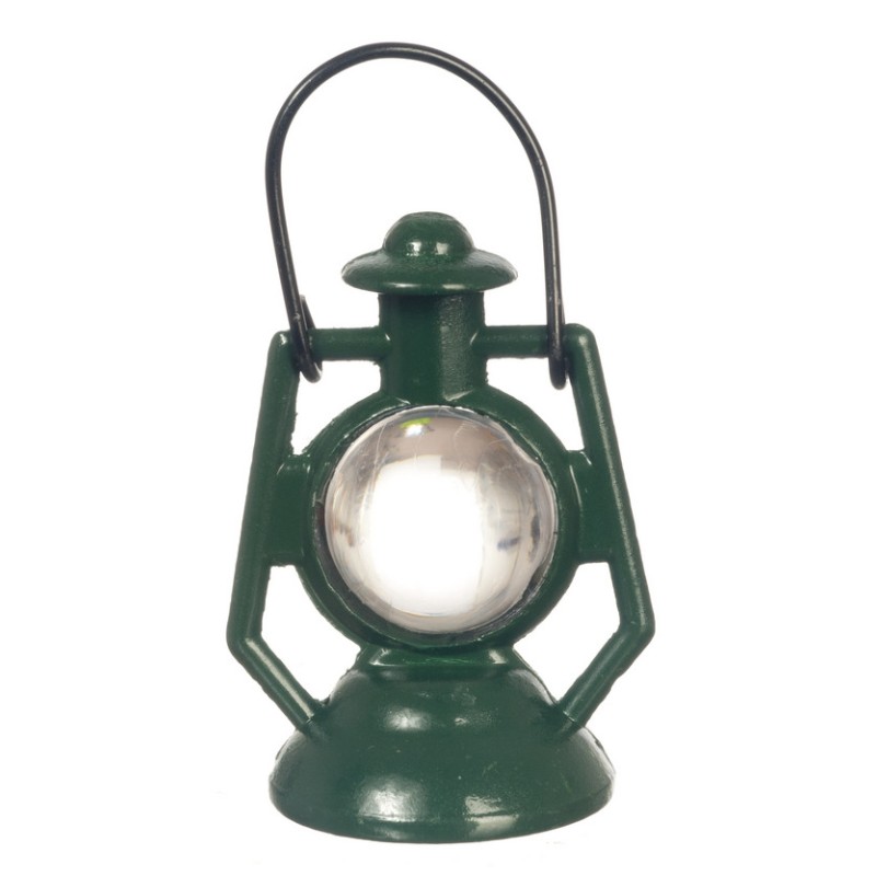 Dolls House Green Oil Lamp Lantern 1:12 Scale Non Working Ornamental Accessory