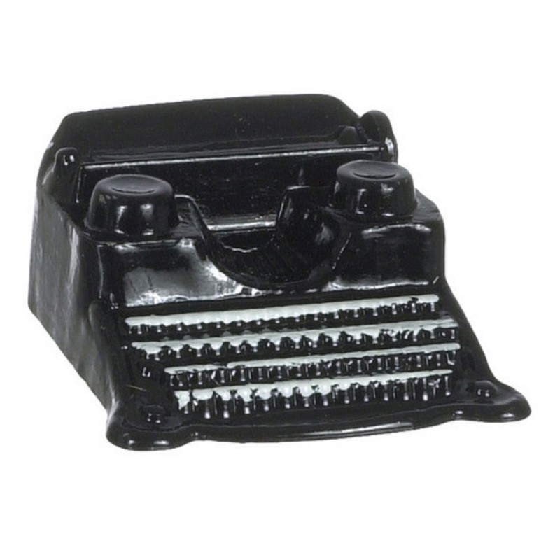 Dolls House Black Classic Typewriter Miniature 1:12 Study Office Desk Accessory 