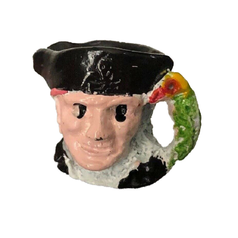 Dolls House Die Cast Toby Jug Miniature Pirate Ornament Pub Accessory