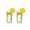 Dolls House 2 Glasses of Lemonade With Slice of Lemon Dining Room Bar Accessory 