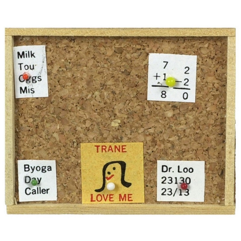 Dolls House Cork Memo Board Miniature Kitchen Study Office Accessory