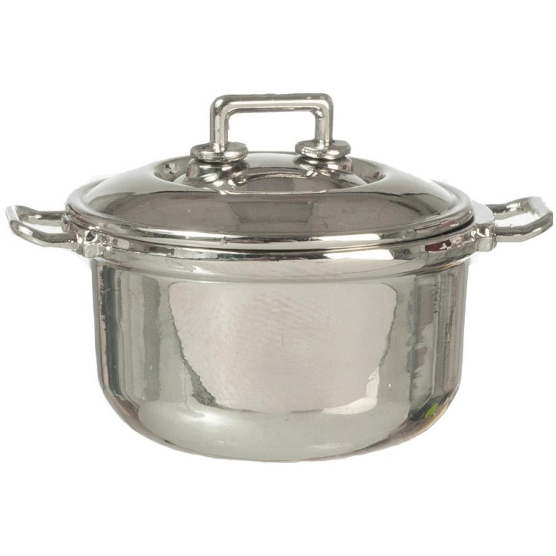 Dolls House Silver Saucepan Pan Miniature Kitchen Cookware Accessory 1:12 Scale