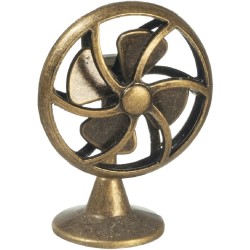 Dolls House Copper Table Fan Antique Miniature Study Work Accessory 1:12 Scale