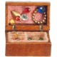 Dolls House Full Wooden Jewellery Box Miniature Bedroom Dressing Table Accessory