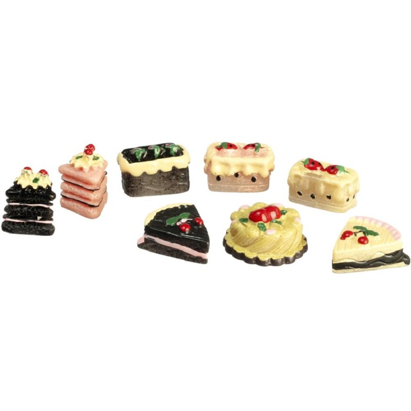 Dolls House 8 Decorated Cakes Miniature Afternoon Tea Shop Dining Accessory 1:12 Dolls House 8 Decorated Cakes Miniature Afternoon Tea Shop Dining Accessory 1:12