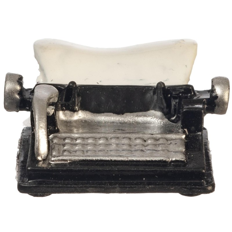 Dolls House Black & White Typewriter Miniature Study Office Accessory 1:12
