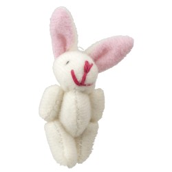 Dolls House White Bunny Cuddly Toy Large Teddy Miniature Nursery Shop Accessory