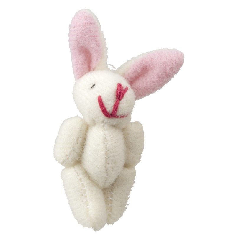 Dolls House White Bunny Cuddly Toy Large Teddy Miniature Nursery Shop Accessory