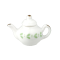 Dolls House White & Green Teapot Miniature Kitchen Dining Accessory 1:12 Scale