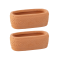 Dolls House 2 Embossed Terracotta Planters Miniature Plant Pots Garden Accessory