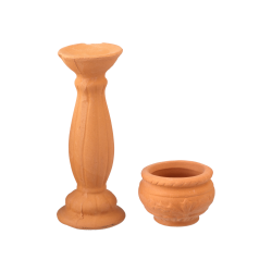 Dolls House Terracotta Plant Pot & Pedestal Miniature Planter Garden Accessory Dolls House Terracotta Plant Pot & Pedestal Miniature Planter Garden Accessory