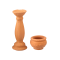 Dolls House Terracotta Plant Pot & Pedestal Miniature Planter Garden Accessory