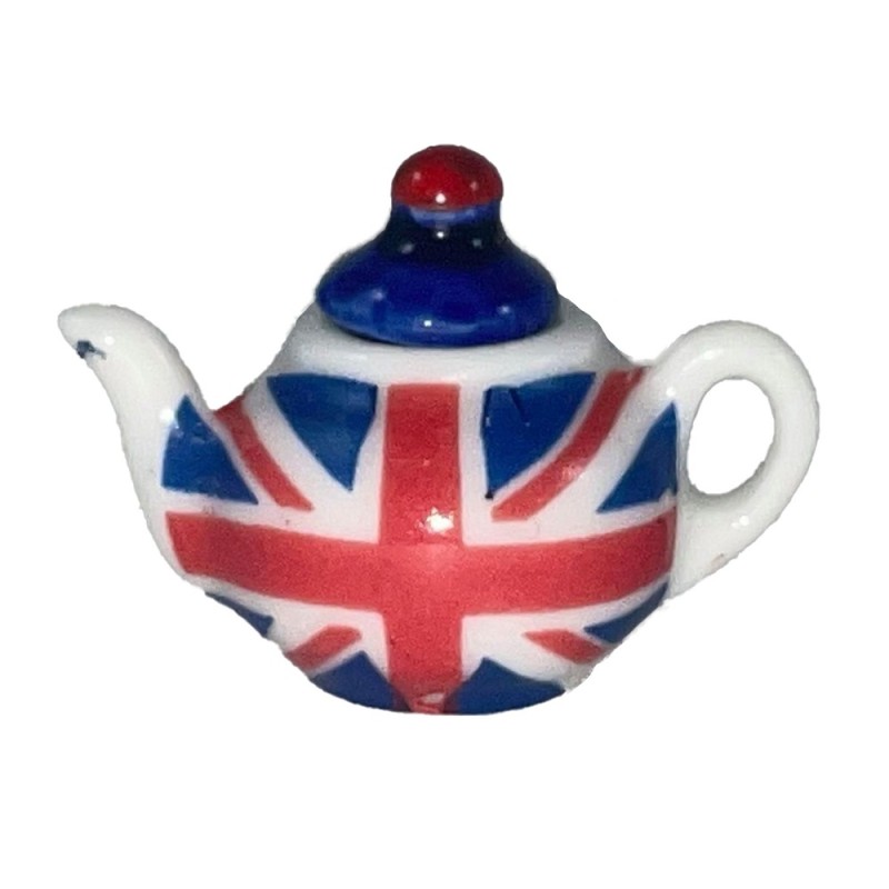 Dolls House British Flag Teapot Miniature Kitchen Dining Accessory 1:12 Scale
