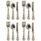 Dolls House Silver Cutlery Set 4 Place Settings Miniature Dining Room Tableware