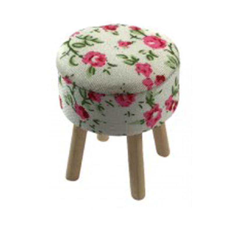 Dolls House Modern Floral Dressing Table Stool Miniature Bedroom Furniture 1:12