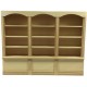 Dolls House Bare Wood 3 Bay Shop Fitting Display Shelf Unit Miniature Furniture