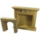 Dolls House Bare Wood Fireplace & Fire Surround Miniature Unfinished Furniture
