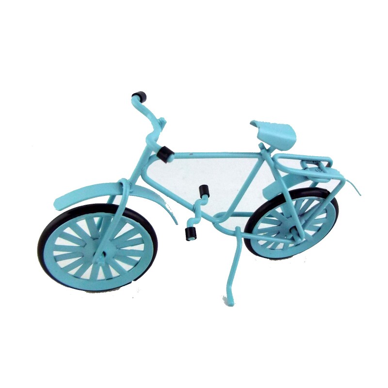 Dolls House 1:16 or Childs 1:12 Blue Bike Bicycle Miniature Garden Accessory 