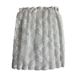 Dolls House Long White Lace Net Curtain Panel Miniature Window Accessory 1:12 Dolls House Long White Lace Net Curtain Panel Miniature Window Accessory 1:12