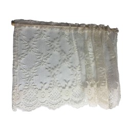 Dolls House Picture Window Cream Lace Net Curtain Miniature Window Accessory Dolls House Picture Window Cream Lace Net Curtain Miniature Window Accessory