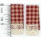 Dolls House Country Red Gingham Kitchen Tea Towels Kitchen Accessory